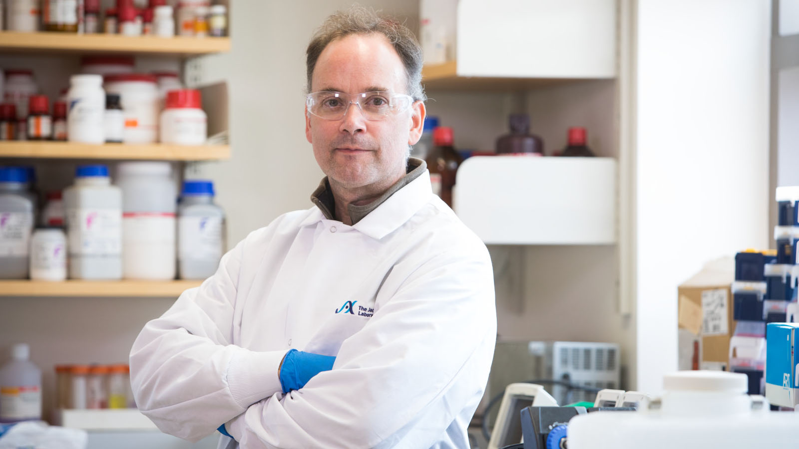 The Jackson Laboratory's Rob Burgess in his lab